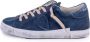 Philippe Model Vintage Indigo Leren Prsx Sneakers Grijs Heren - Thumbnail 12