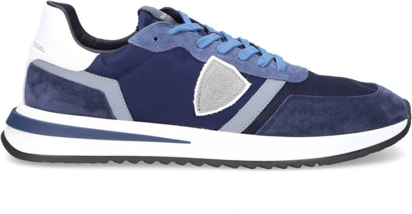 Philippe Model Sneaker Hardlopen Tropez 2.1 Blauwe hardloopschoenen met contrasterende inzetstukken Blue Heren