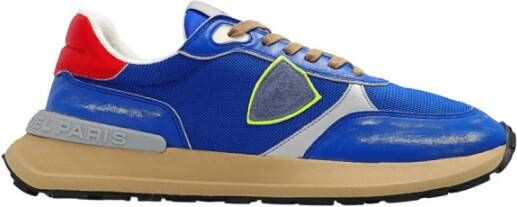 Philippe Model Blauwe Sneakers Regular Fit Geschikt voor alle temperaturen 50% leer 50% andere vezels Blue Heren