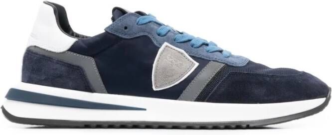 Philippe Model Blauwe Tropez 2.1 Sneakers met Contrasterende Details Blauw Heren