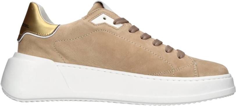 Philippe Model Gouden Gloed Nubuck Sneakers Vrouwen Multicolor Dames