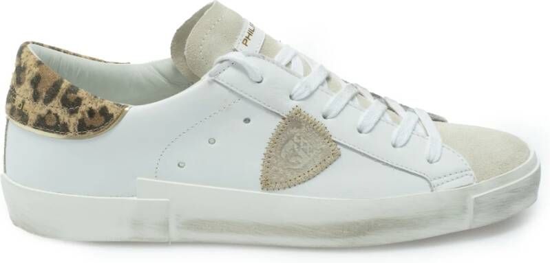 Philippe Model Sneaker met dierenprint van leer White Dames