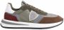 Philippe Model Heren Sneakers Paris Tylu W017 Groen Bruin Groen Heren - Thumbnail 1