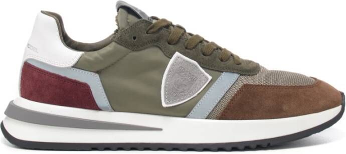 Philippe Model Heren Sneakers Paris Tylu W017 Groen Bruin Green Heren