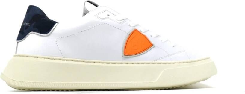 Philippe Model Temple LOW MAN Sneakers Man Blanc Bleu MIINTO b45b98c4853f4c1def29 Wit Heren