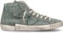 Philippe Model Suede High Top Sneaker Green Heren - Thumbnail 8
