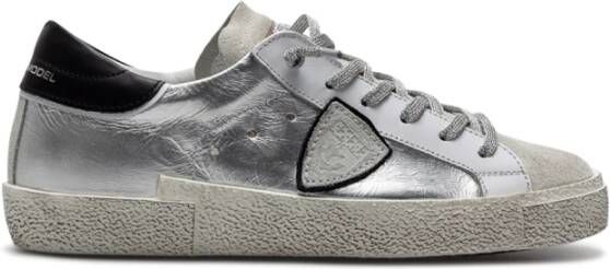 Philippe Model Metallic Lage Sneakers Gray Dames
