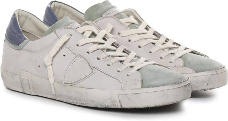 Philippe Model Vintage Leren Sneakers White Heren