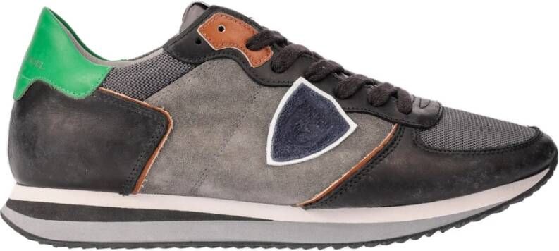 Philippe Model Mixage Anthracite Lage Sneakers Gray Heren