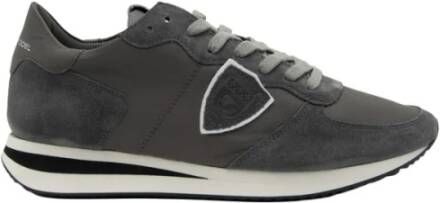 Philippe Model Low Top Sneakers met Gebochte Inserts Gray Heren