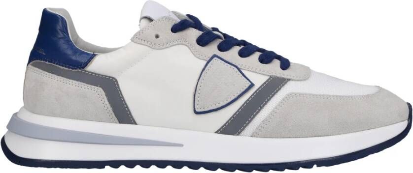 Philippe Model Tropez 2.1 Low Mondial Pop Wit Blauw Sneakers White Heren