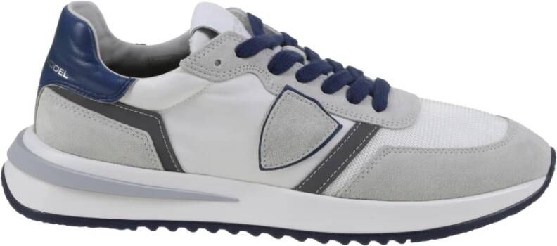 Philippe Model Tropez 2.1 Low Mondial Pop Wit Blauw Sneakers White Heren