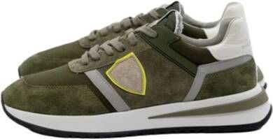 Philippe Model Military Green and White Suede Tropez 2.1 Sneakers - Foto 4