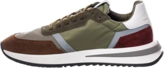 Philippe Model Heren Sneakers Paris Tylu W017 Groen Bruin Green Heren