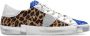 Philippe Model Glitter Lage Sneakers met Zilver Leer en Luipaardprint Blauw Dames - Thumbnail 6