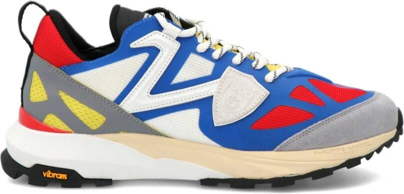 Philippe Model Blauwe Hardloopschoenen Trekking Stijl Multicolor Heren