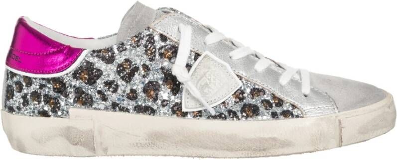 Philippe Model Sneakers met dierenprint en veters Gray Dames