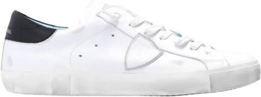 Philippe Model Witte lage top sneakers met verontrustende details White