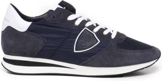 Philippe Model men's shoes suede trainers sneakers Trpx Blauw Heren