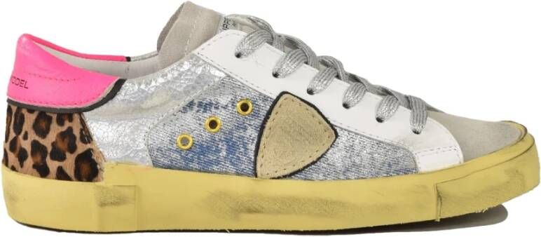 Philippe Model Sneakers met rubberen zool leermix Multicolor Dames