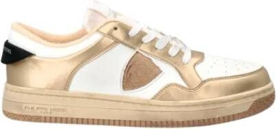 Philippe Model Wit Goud Lyon Lage Sneakers Multicolor Dames