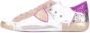 Philippe Model Wit Fuchsia Leren Sneakers Street Style Multicolor Dames - Thumbnail 9