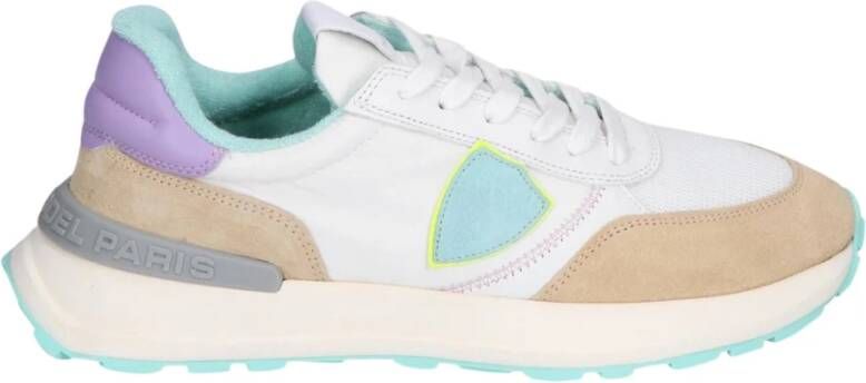 Philippe Model Vintage Style Sneakers Turquoise Groen Multicolor Dames