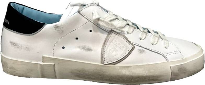Philippe Model Wit Zwart Sneakers Stijlvol en Comfortabel White