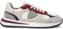 Philippe Model Witte Veterschoenen met Logo Patch White Heren - Thumbnail 1