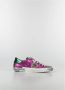 Philippe Model Metallic Leren Sneakers met Gebruikt Effect Zool Roze Dames - Thumbnail 8