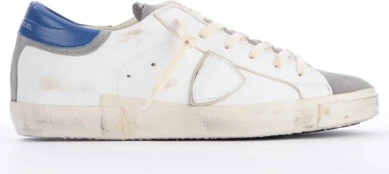 Philippe Model Witte lage top sneakers met asymmetrische band White