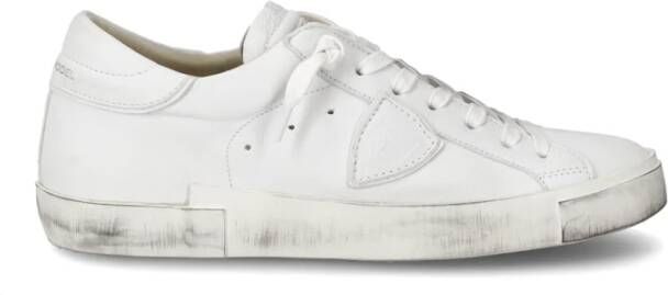 Philippe Model Witte Sneakers met Uniek Ambachtelijk Ontwerp White Heren