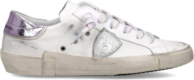 Philippe Model Witte Roze Leren Sneakers Aw25 - Foto 2