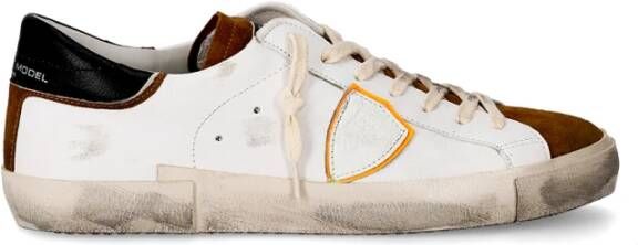 Philippe Model Witte Gewassen Leren Sneakers White Heren