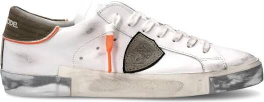 Philippe Model Retro Stijl Wit Groene Sneakers White Heren