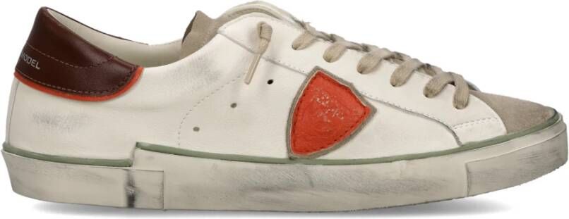 Philippe Model Lage Sneakers PRLU VVB3 PARIS X-VEAU BORDURE_LAIT ORANGE