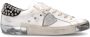 Philippe Model Gestudde Tennissneakers Wit Zwart White - Thumbnail 2