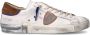 Philippe Model Witte Kalfsleren Lage Sneakers met Metalen Details White Heren - Thumbnail 1