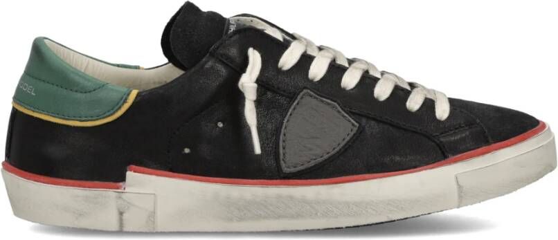 Philippe Model Lage Sneakers PRLU VVB4 PARIS X-VEAU BORDURE_NOIR VERT