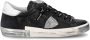 Philippe Model Zwarte en zilveren leren en suède Paris X Sneakers Black Heren - Thumbnail 5
