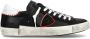 Philippe Model Paris X Leren Sneakers in Zwart en Rood Black Heren - Thumbnail 4
