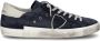 Philippe Model Blauwe Leren Sneakers met Contrasterende Details Blue Heren - Thumbnail 1