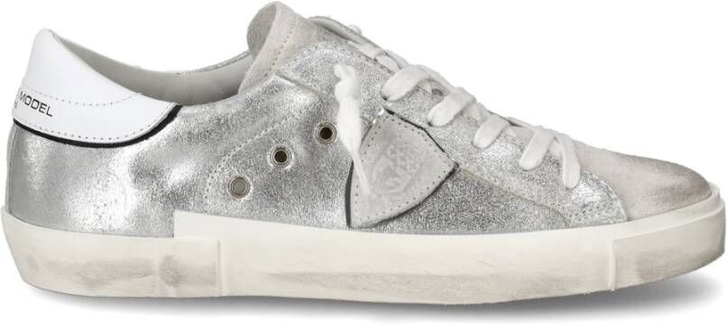 Philippe Model Low-Top Sneakers Prsx Low Metal Silver Sneaker in wit - Foto 2
