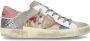 Philippe Model Grijze Leren en Nylon Sneakers voor Vrouwen Gray Dames - Thumbnail 1