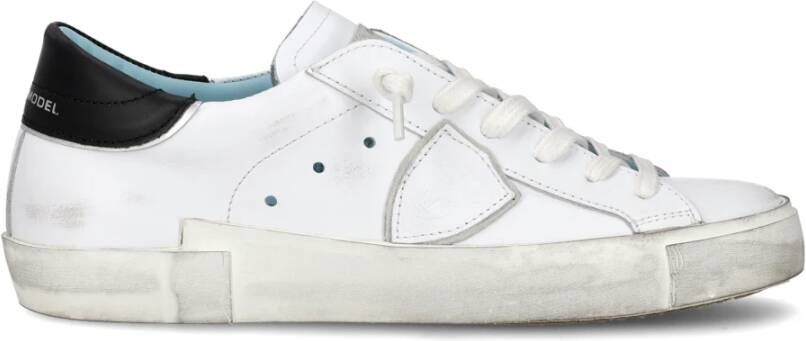 Philippe Model Wit Zwart Sneakers Stijlvol en Comfortabel White
