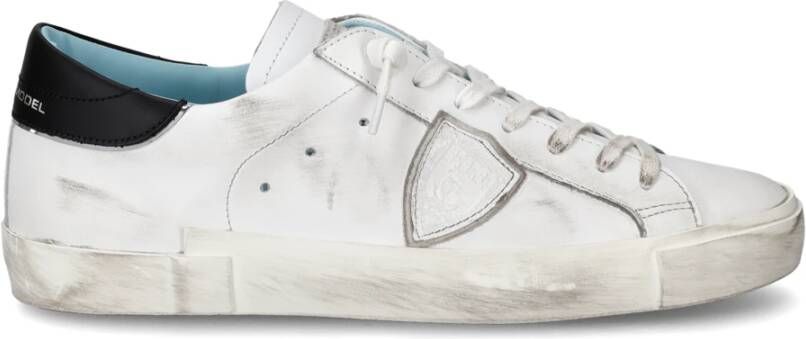 Philippe Model Wit Zwart Sneakers Stijlvol en Comfortabel White