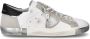 Philippe Model Paris X Sneaker van leer en wit suède met zwarte spoiler Wit - Thumbnail 4