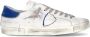 Philippe Model Witte en Blauwe Leren Lage Sneakers White Heren - Thumbnail 7