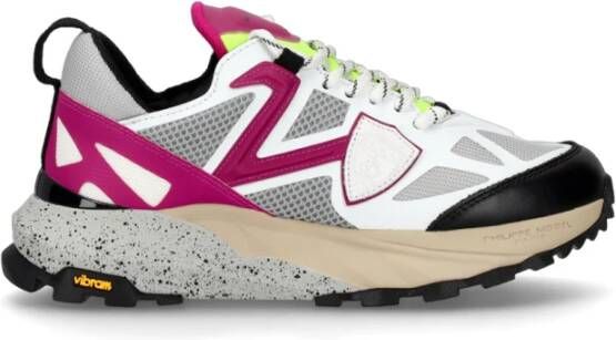 Philippe Model Rocx Sneakers Wit en Cyclamen White Dames