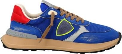 Philippe Model Blauwe Sneakers Regular Fit Geschikt voor alle temperaturen 50% leer 50% andere vezels Blue Heren